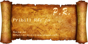 Pribill Róza névjegykártya